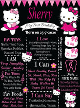 Load image into Gallery viewer, Hello kitty combo birthday decor ,theme Hello Kitty for kits birthday, Hello Kitty birthday kit, Hello Kitty home party decor ,Hello kitty theme baby name banner customized ,customized Hello Kitty theme, theme for baby boys and girls birthday party, Hello Kitty milestone chalkboard and combo kits Express Delivery All Over India . Book Online At The Best Discounted Offer Price, Budget Friendly, Elite Party Decors, Surprise Party Decors, Indoor And Outdoor Party Decor