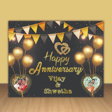 Load image into Gallery viewer, Snow Fair Premium Wedding Anniversary Backdrop Banner