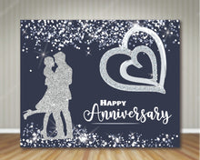Load image into Gallery viewer, Snow Fair Premium Wedding Anniversary Backdrop Banner