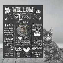 Load image into Gallery viewer, Dog Birthday Chalkboard Sign, Dog Party, Pet 1st Birthday Chalkboard, Dog First Birthday Poster, Dog's Personalized Custom Sign