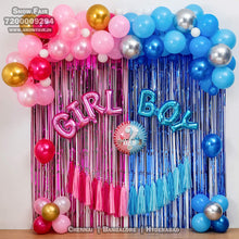 Load image into Gallery viewer, Boy Or Girl Gender Reveal Party Decoration Set for Baby shower party decoration, Express Delivery All Over India . Book Online At The Best Discounted Offer Price, Budget Friendly, Elite Party Decors, Surprise Party Decors, Indoor And Outdoor Party Decor