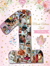 Load image into Gallery viewer, One Year - 12 Months Photo Collage Board - For First Birthday Model - 13 - Made of Wooden MDF board