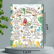 Load image into Gallery viewer, Snow Fair - Dinosaurs Theme Chalkboard / Milestone Board for Kids Birthday Party- Made of MDF Wooden Board