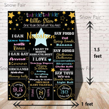 Load image into Gallery viewer, Light up your child's birthday with a Star Themed Chalkboard Board
