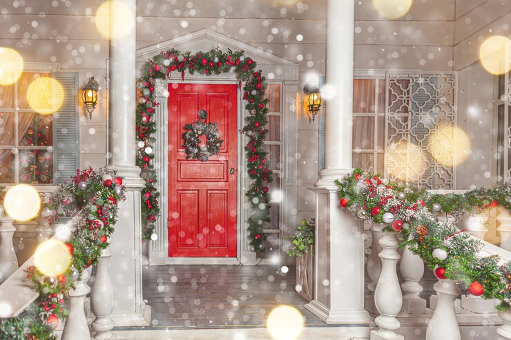 Where to Hang Christmas Wreaths For Front Door