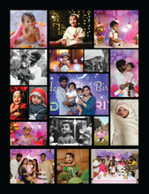 Load image into Gallery viewer, One Year - 12 Months Photo Collage Board  - For First Birthday Model - 16 - Made of Wooden MDF board
