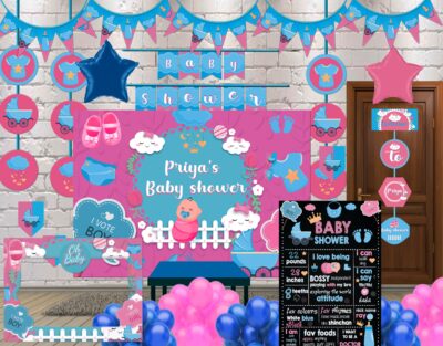 Customized banners for baby shower celebration