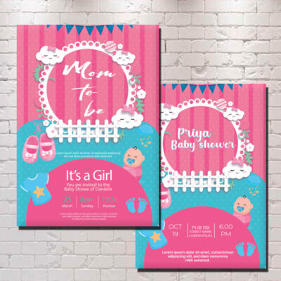 Mom-to-be Theme Baby Shower Party Invitation