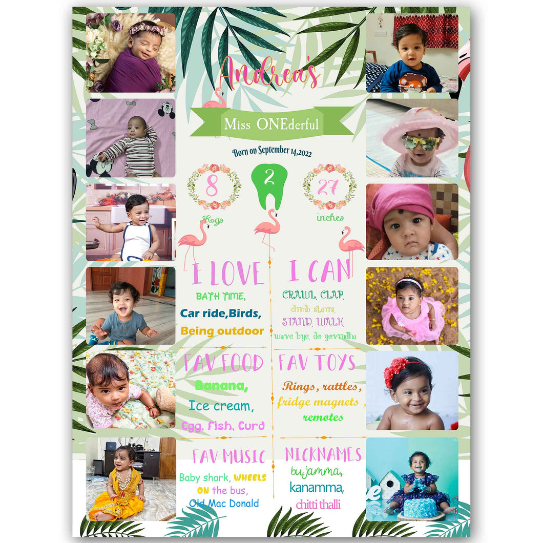 Buy Flamingo Theme Birthday Board Available in online india