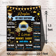 Load image into Gallery viewer, Picture-Perfect Memories: Royal Prince Theme First Birthday Chalkboard Online
