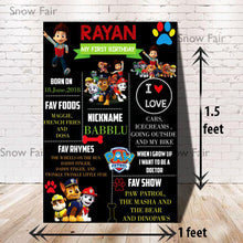 Load image into Gallery viewer, Paw Patrol Chalkboard for kids, Paw Patrol milestone board for baby, baby board, Paw Patrol chalkboards for baby, Paw Patrol kids chalk board, Paw Patrol chalkboards for girl baby, Paw Patrol chalkboard for boy baby, milestone board for boy baby, milestone board for girl baby, Paw Patrol chalk board, Paw Patrol milestone board for birthday, Express Delivery All Over India . Book Online At the Best Discounted Offer Price, Budget Friendly, Elite Party Decors, Surprise Party Decors
