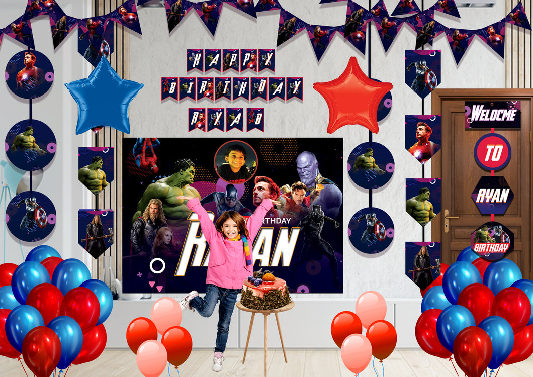Avenger Theme Birthday Decoration Combo Kit 2