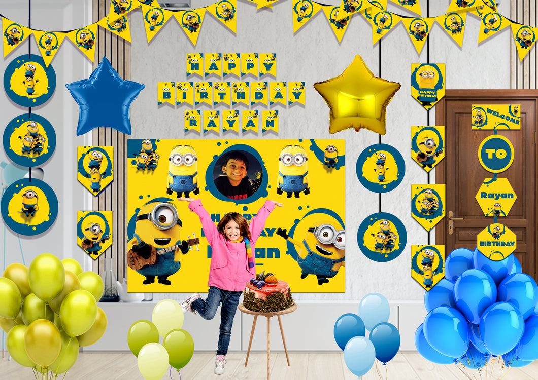 Minions Theme Birthday Decoration Combo Kit 2