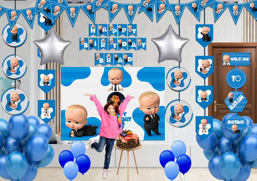 Boss Baby Theme Birthday Decoration Combo Kit 2