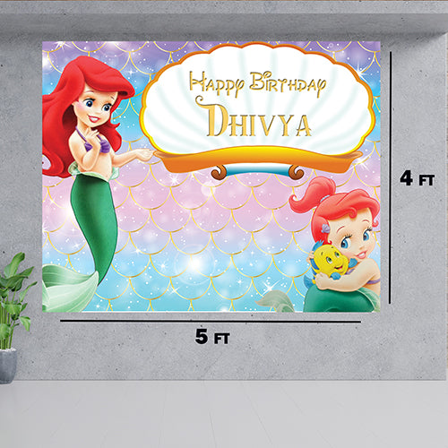 Snow fair Premium Backdrop banners, flex banner for kids birthday, theme backdrop for birthday, theme based backdrop banner , MERMAID  theme  back drop,flex banner in MERMAID ,MERMAID  birthday kit   Express Delivery All Over India . Book Online At The Best Discounted Offer Price, Budget Friendly, Elite Party Decors, Surprise Party Decors, Indoor And Outdoor Party Decor
