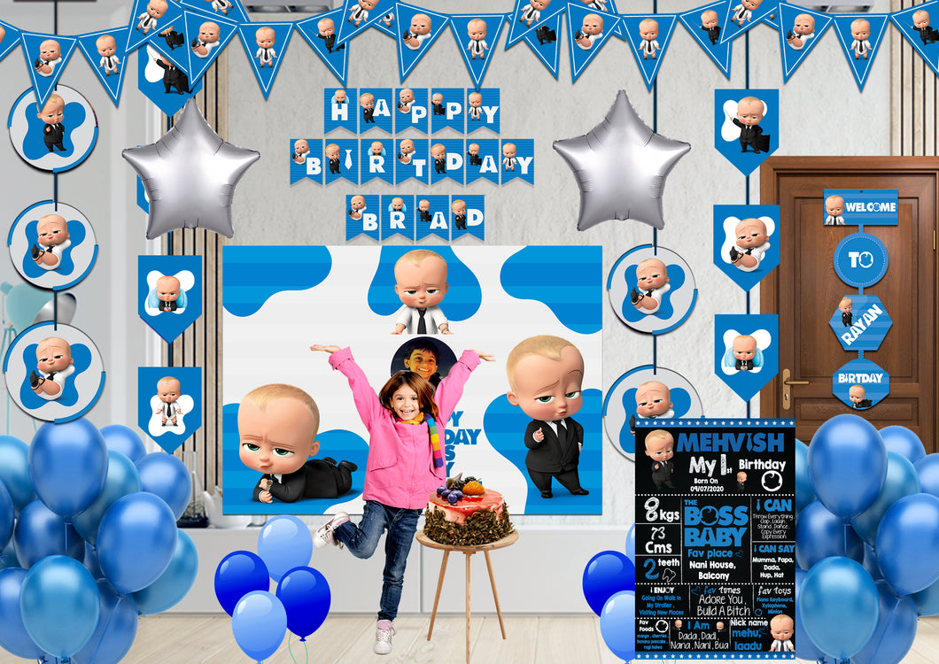 Boss Baby Theme Birthday Decoration Combo Kit 3