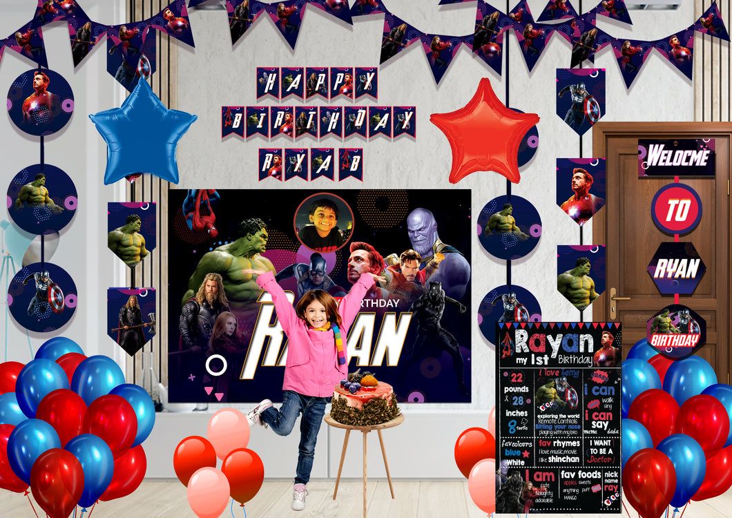 Avenger Theme Birthday Decoration Combo Kit 3