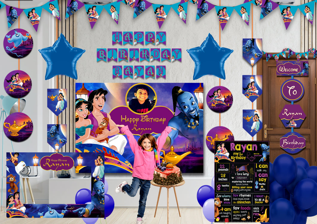 Aladdin Theme Birthday Decoration Combo Kit 5