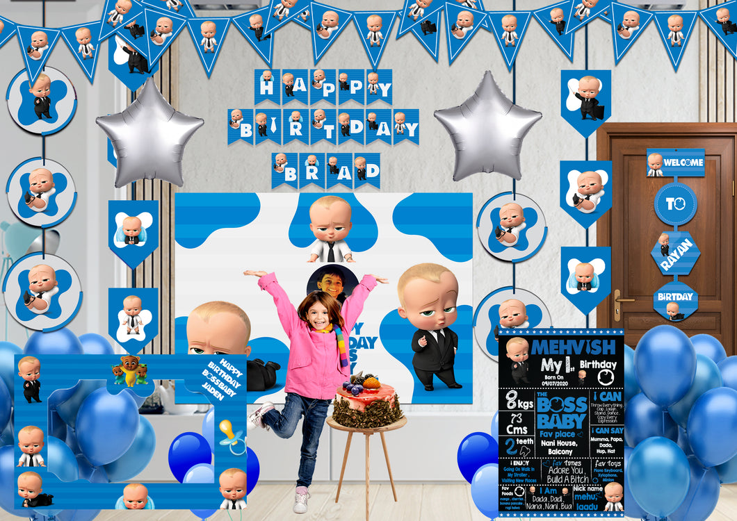 Boss Baby Theme Birthday Decoration Combo Kit 5