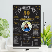 Load image into Gallery viewer, Customize it with your name, age, and memorable milestones to create a cherished keepsake that will be treasured for years to come
