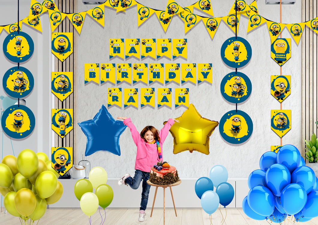 Minion Theme Birthday Decoration Combo Kit -699