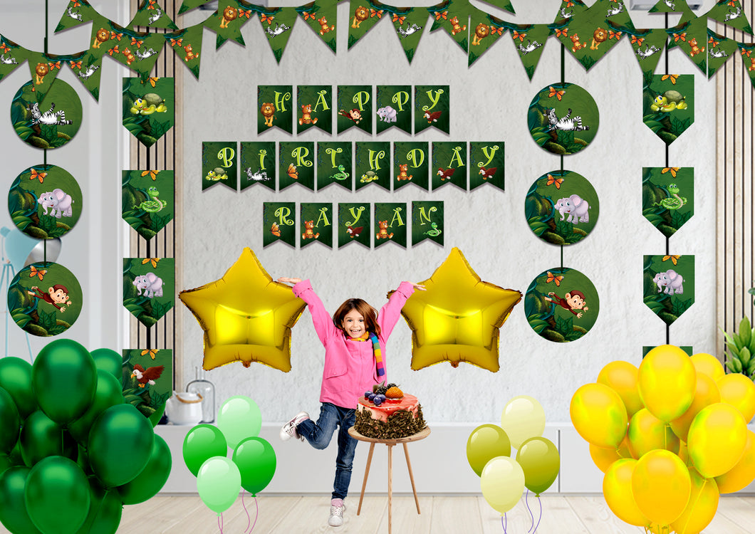 Jungle Theme Birthday Decoration Combo Kit -699