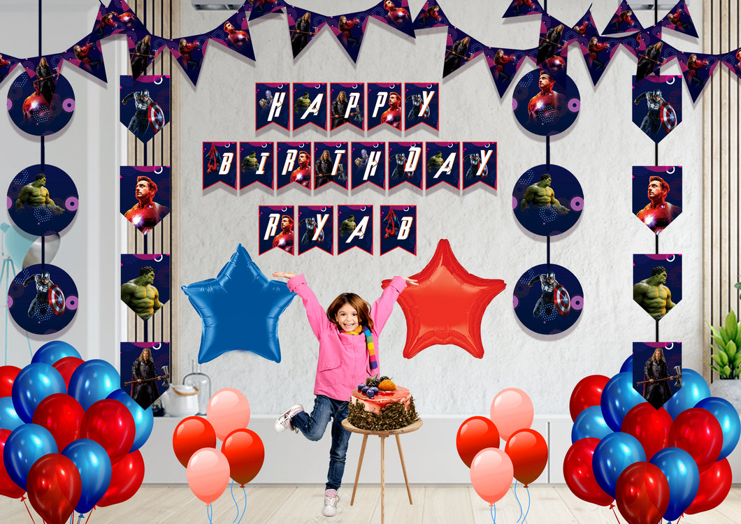 Avengers Theme Birthday Decoration Combo Kit -699
