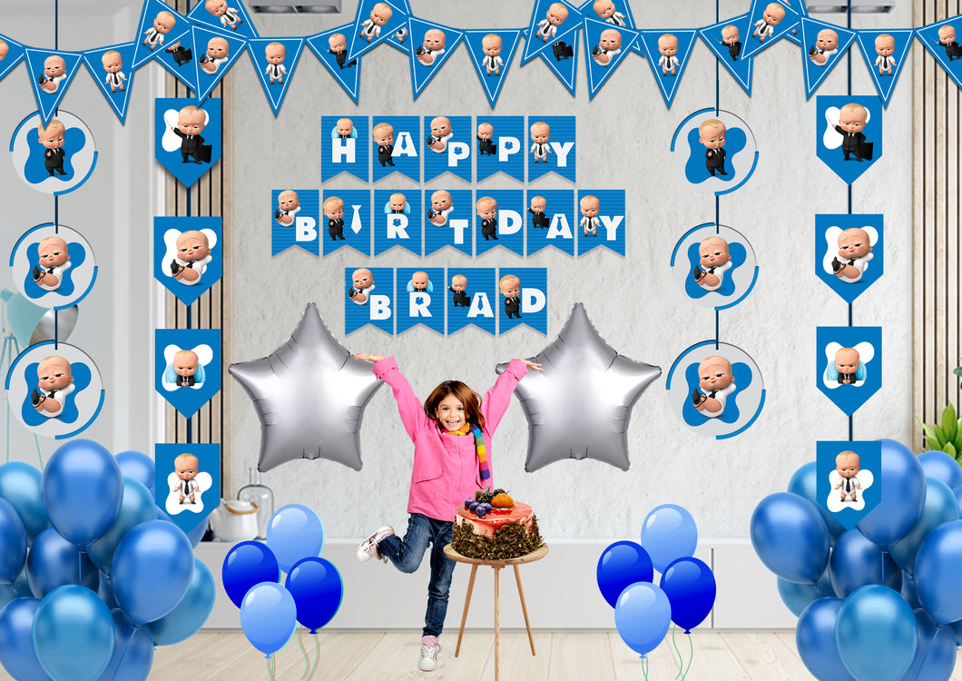 Boss Baby Theme Birthday Decoration Combo Kit -699
