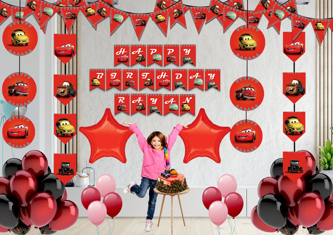 Cars Theme Birthday Decoration Combo Kit -699