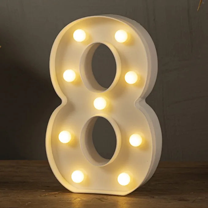 Marquee LED Lights Number - 8 – Snow Fair