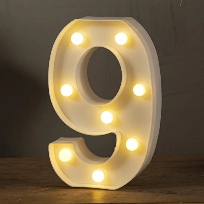 Marquee LED Lights Number - 9 – Snow Fair