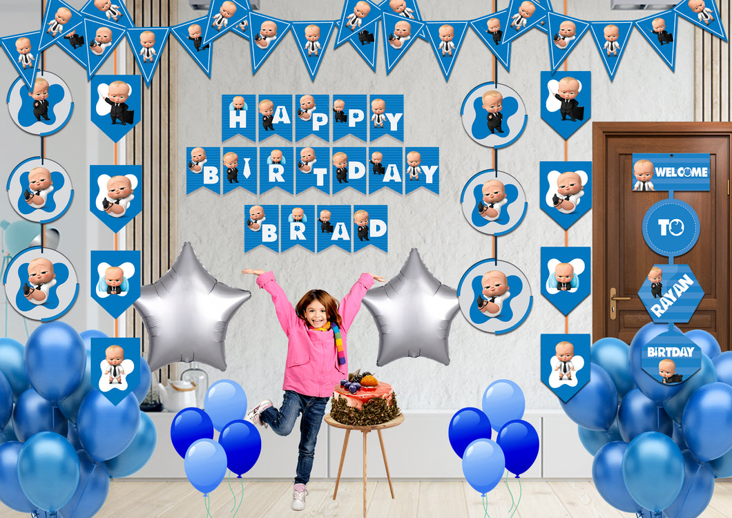 Boss Baby Theme Birthday Decoration Combo Kit 1