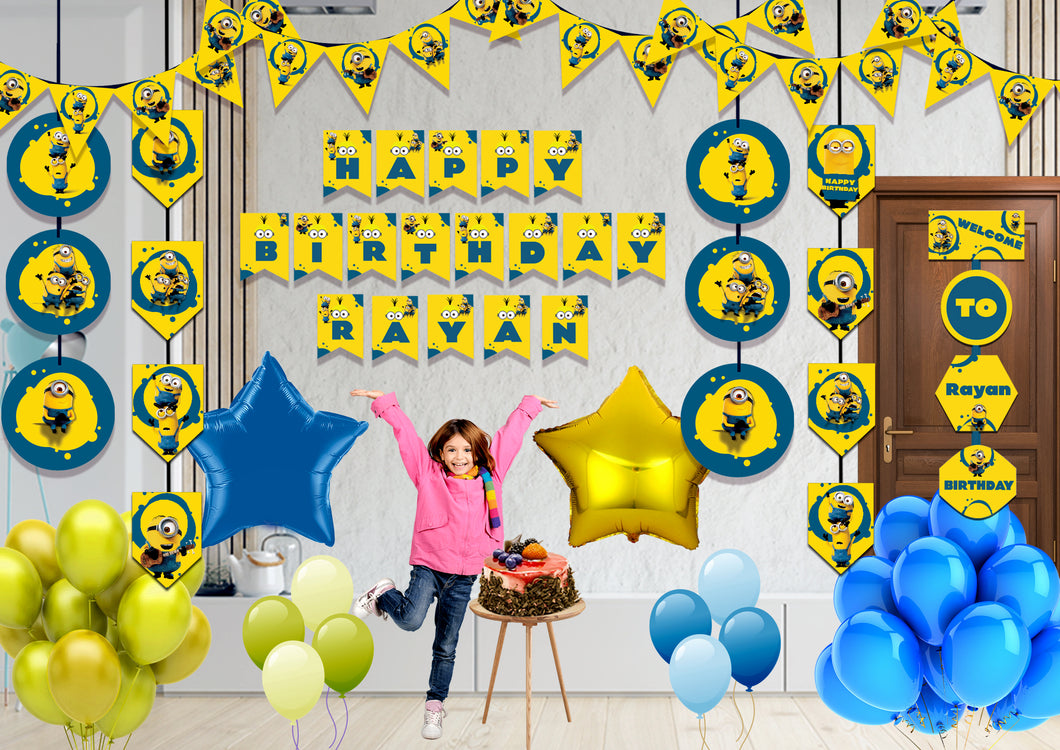 Minions Theme Birthday Decoration Combo Kit 1