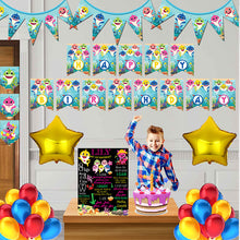 Load image into Gallery viewer, Baby shark combo birthday decor ,theme Baby shark for  kits birthday, Baby shark birthday kit, Baby shark home party decor ,Baby shark theme baby name banner customized ,customized Baby shark theme, theme for baby boys and girls birthday party, Baby shark milestone chalkboard and combo kits Express Delivery All Over India . Book Online At The Best Discounted Offer Price, Budget Friendly, Elite Party Decors, Surprise Party Decors, Indoor And Outdoor Party Decor
