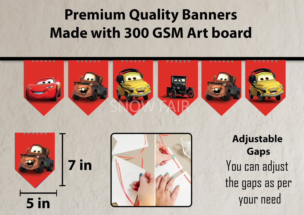 Cars Theme Bunting Banner