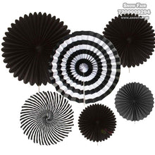 Load image into Gallery viewer,  Red paper fan decoration for birthday, colour Red paper fan decoration for birthday, colour Red paper fan decoration for anniversary, colour Black and gold Red paper fan decoration for baby shower Express Delivery All Over India . Book Online At The Best Discounted Offer Price, Budget Friendly, Elite Party Decors, Surprise Party Decors, Indoor And Outdoor Party Decor
