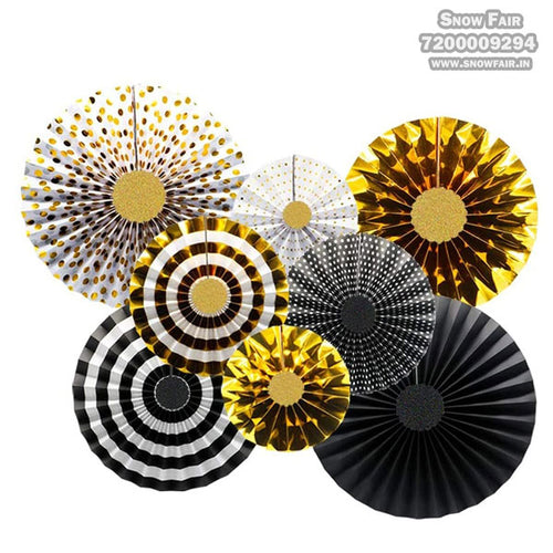  Black and gold paper fan decoration for birthday, colou Black and gold paper fandecoration for birthday, colour Black and gold paper fandecoration for anniversary, colour Black and gold  Black and gold paper fandecoration for baby shower Express Delivery All Over India . Book Online At The   Best Discounted Offer Price, Budget Friendly, Elite Party Decors, Surprise Party Decors, Indoor And   Outdoor Party Decor