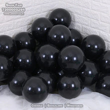 Load image into Gallery viewer, Premium Metallic Black Balloons for Birthday party and all occasions. Express delivery all over india . Book online at the best discounted offer price. black balloon decoration for birthday  , black balloon decoration , black metallic balloons , black balloon decoration
