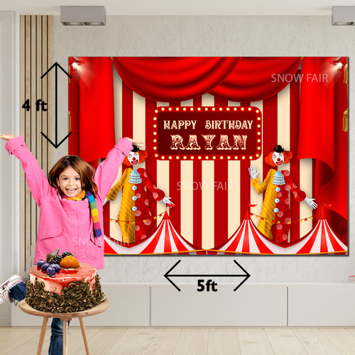 GET THE BEST OF Circus 5*4 BIRTHDAY BACKDROP DECORATIONS AND HAPPY BITHRTHDAY BANNER AND THEME BANNERS ,1ST BIRTHDAY DECORATIONS SIMPLE BIRTHDAY DECORATIONS AT HOME ONLINE FROM OUR STORES. Circus  BACKDROP BANNERS.HAPPY BIRTHDAY BANNER ALL OVER INDIA.