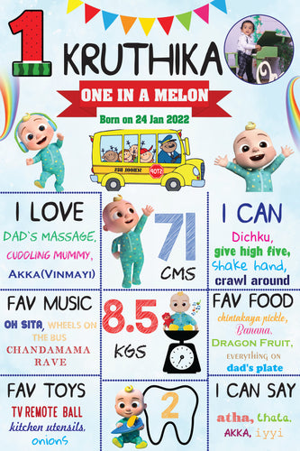 Cocomelon Theme Birthday Party