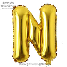 Load image into Gallery viewer, Snow Fair - 16 Inches Gold Color Alphabet Foil Balloons For Birthday Party Decoration

