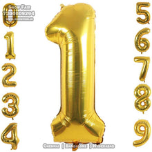 Load image into Gallery viewer, Snow Fair -16 Inches Gold Color Foil Number Balloons for Birthday Party Decoration.
