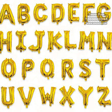 Load image into Gallery viewer, Snow fair premium  Gold Foil letter combo foil balloons customised , customised foil balloons for birthday, customised  Gold Foil letter combofoil balloons, customised letter foil balloons, customised  letter foil balloons, Gold Foil letter combocustomised foil balloons,foil balloons 16 inches, . Book online at the best discounted offer price, elite party decors, surprise party decors, indoor and outdoor party decor
