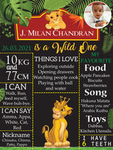 Load image into Gallery viewer, Snow Fair - Lion King Theme Customized Chalkboard / Milestone Board for Kids Birthday Party - Made of MDF Wooden Board
