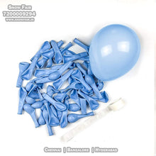 Load image into Gallery viewer, Snow Fair-Light Blue Color Metallic Balloons-(Pack of 50)for Baby shower Party decorations
