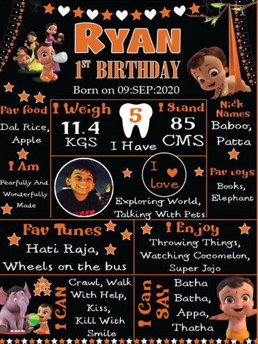 Mighty Little Bheem Chalkboard for Kids' Birthday Party - Buy Online in India