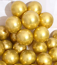 Load image into Gallery viewer, Premium Metallic Gold Balloons for Birthday party and all occasions. Express delivery all over india . Book online at the best discounted offer price. Gold balloon decoration for birthday  , Gold balloon decoration , Gold metallic balloons ,Gold balloon decoration
