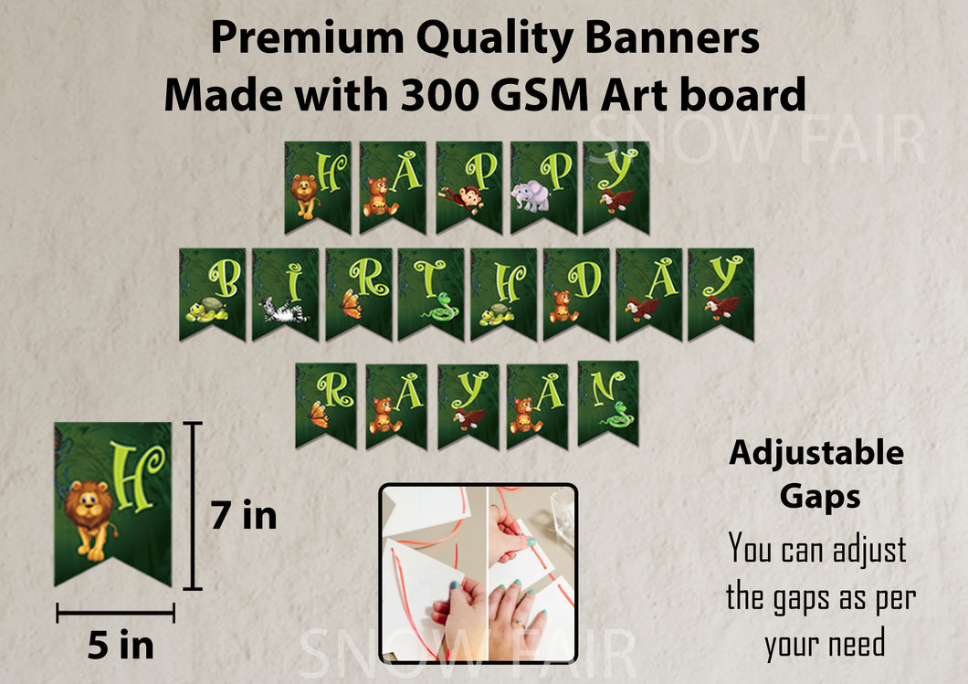 Jungle Theme Name Banner