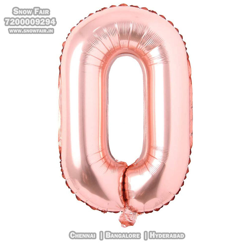 Snow Fair-40 Inches Rose Gold Color Foil Number Balloons for Birthday Party Decoration. Can Float in the air with Helium
