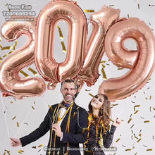 Load image into Gallery viewer, Snow Fair-40 Inches Rose Gold Color Foil Number Balloons for Birthday Party Decoration. Can Float in the air with Helium
